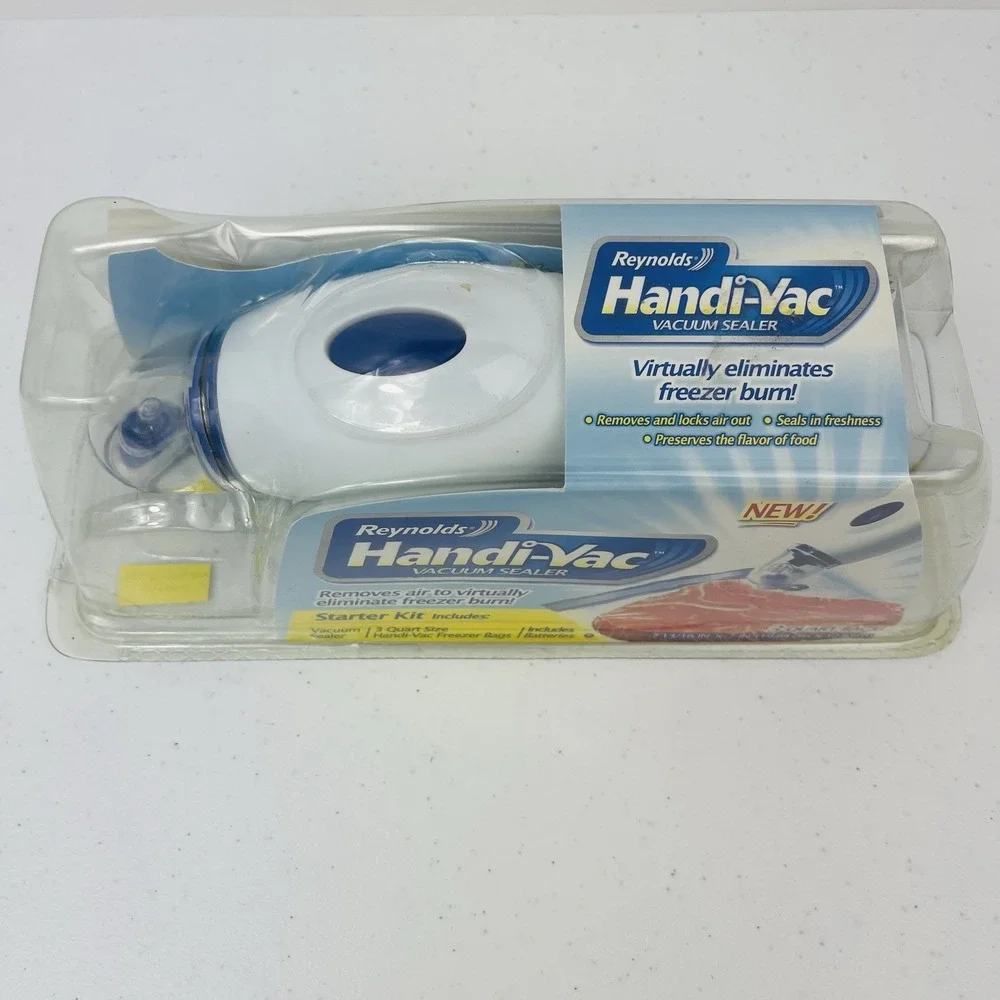 Reynolds Handi Vac Starter Kit Vacuum Food Sealer Freezer Burn Bags Saver New